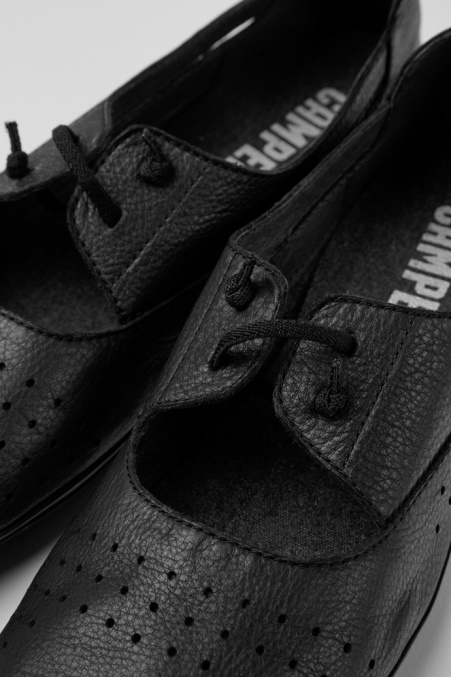 Rechts Schwarze Lederschuhe Für Damen Camper De Neu Eingetroffen