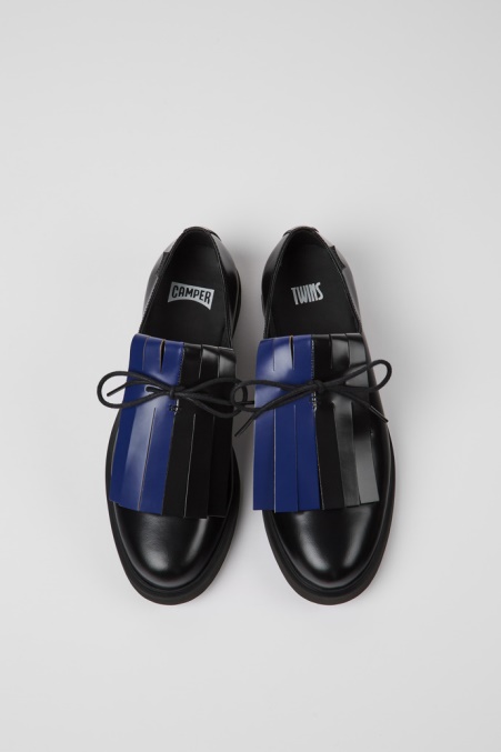 Design Twins Schwarz-blaue Lederschuhe Für Damen Camper De