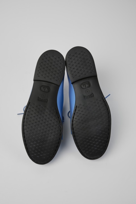 Exklusive Camper De Twins Blaue Und Grüne Lederschuhe Für Damen