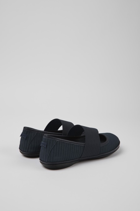 Exklusive Camper De Right Blaue Ballerinas Aus Recyceltem Leder Für Damen