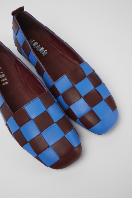 Design Twins Blau Und Bordeaux Lederschuhe Damen Camper De