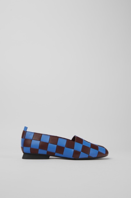 Design Twins Blau Und Bordeaux Lederschuhe Damen Camper De