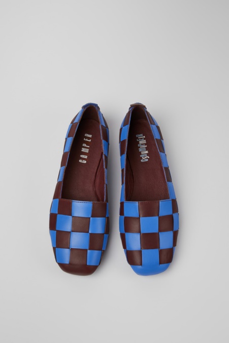 Design Twins Blau Und Bordeaux Lederschuhe Damen Camper De