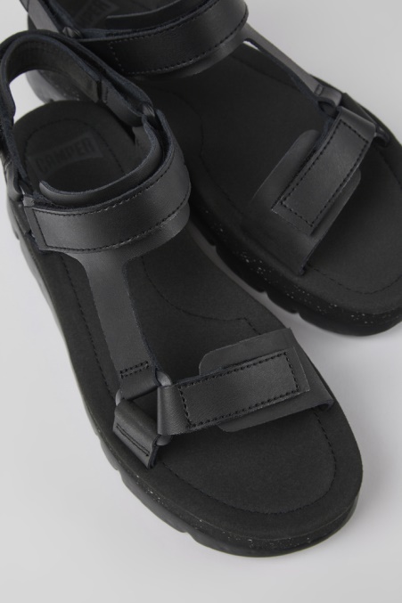 Oruga Up Schwarze Ledersandalen Für Damen Exklusiv Camper De