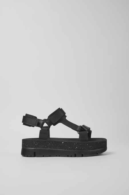 Oruga Up Schwarze Ledersandalen Für Damen Exklusiv Camper De