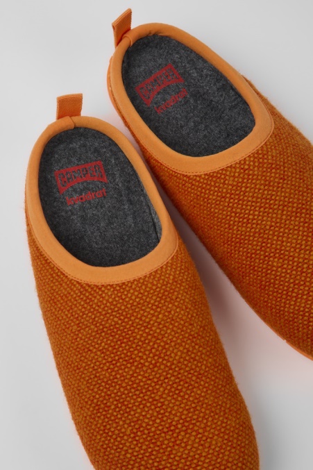 Wabi Orange Hausschuhe Aus Wolle Und Viskose Für Damen Exklusiv Camper De