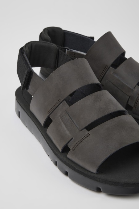 Camper De Design Oruga Braune Leder- Und Textilsandalen Für Herren