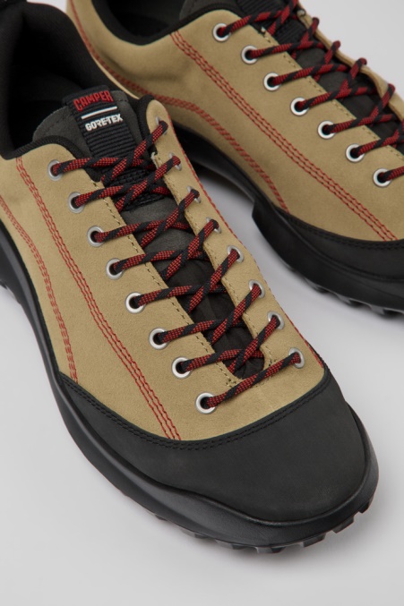 Exklusive Camper De Crclr Gore-tex Beige Nubuk- Und Textilsneaker Für Herren