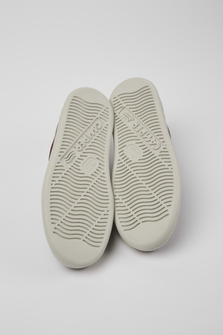 Camper De Design Runner Bordeauxfarbene Lederturnschuhe