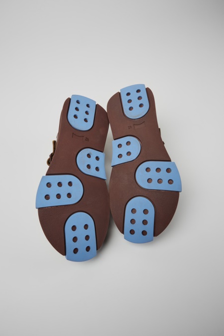 Camper De Design Set Weinrote Ledersandalen Für Herren